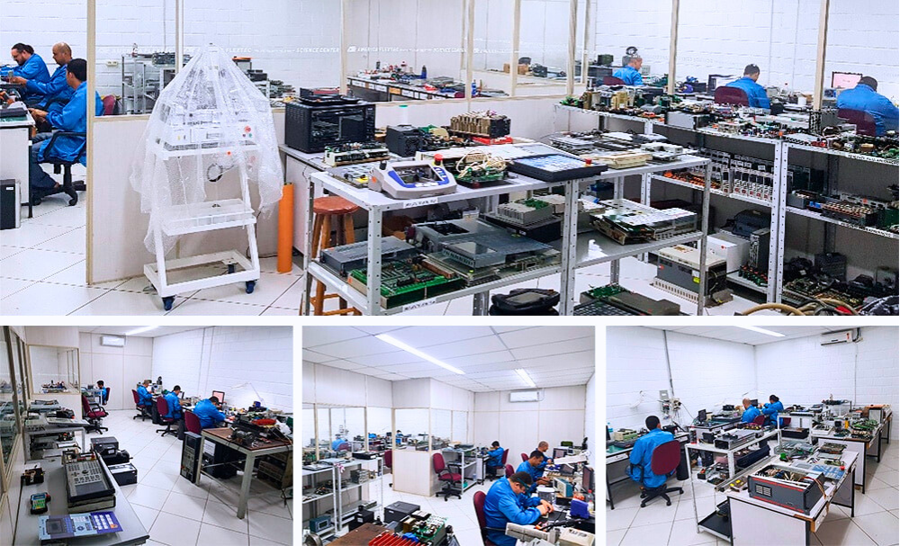 Laboratório técnico da América Flextec especializado em Reparo de Inversor de Frequência CFW11 WEG.